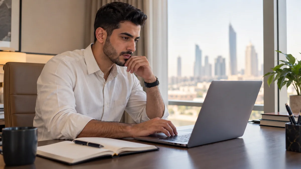 متقدم يبحث عن الشركة قبل مقابلة العمل