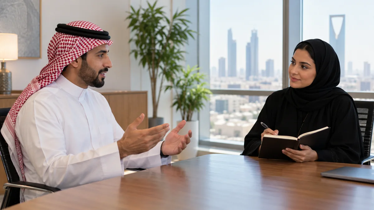 محاكاة مقابلة عمل للتدرب على الإجابات