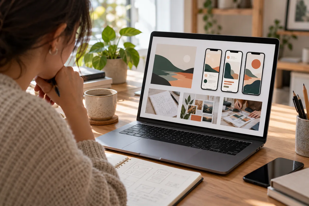 عرض دراسة حالة ومشروعات في بورتفوليو UI UX